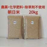 【真空パック】令和５年度産 農薬・化学肥料・除草剤不使用    朝日米(玄米)  20kg 玄米20kg(5kgを４個) 果物や野菜などのお取り寄せ宅配食材通販産地直送アウル