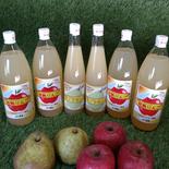 山形県産★果汁100%ジュース6本セット りんご4本·ラフランス2本 果物や野菜などのお取り寄せ宅配食材通販産地直送アウル