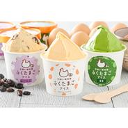 平飼いふくたまごの卵アイス／アソート（6個セット） ノーマルアイス100ml×2個 ラムレーズンアイス100ml×2個 抹茶アイス100ml×2個 果物や野菜などのお取り寄せ宅配食材通販産地直送アウル