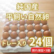 【トレー入り｜合計27個（24個+割れ保障3個）】とれたて純国産平飼い自然卵（有精卵）全て国産・添加物／保存料不使用｜大自然の恵みをそのまま提供 27個 果物や野菜などのお取り寄せ宅配食材通販産地直送アウル