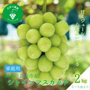 S-2家　花笑み農園　岡山の『シャインマスカット』約２ｋｇ（３～５房）家庭用【9/23～順次発送】 約２ｋｇ 果物や野菜などのお取り寄せ宅配食材通販産地直送アウル