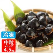 【送料無料】冷凍しじみMサイズ4.5kｇ（砂抜き済み）　チャック付きパック入り 島根県宍道湖産大和しじみMサイズ900ｇ×5【北海道・沖縄への発送不可】 4.5ｋｇ（900ｇ×5） 果物や野菜などのお取り寄せ宅配食材通販産地直送アウル