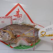 天然真鯛姿焼き400g1尾入　祝い飾り済（箱入り）・お祝いメッセージカード付 約40センチ400g1尾入 果物や野菜などのお取り寄せ宅配食材通販産地直送アウル