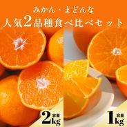 まどんな2kg＋みかん2kg 家庭用 人気2品種食べ比べ ｜ 果物/温州みかん