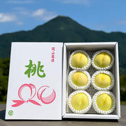 岡山産清水白桃　極みの一果 桃6個 果物や野菜などのお取り寄せ宅配食材通販産地直送アウル