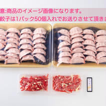 熊本県直送　馬肉さくら餃子50個入+国産馬肉ユッケ100g(50g✖️2個) 餃子50個(17g✖️50個)➕国産馬肉ユッケ100g 果物や野菜などのお取り寄せ宅配食材通販産地直送アウル
