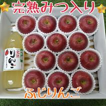 秀品★完熟みつ入りふじりんご＆ふじりんご100％ジュース【5kg箱詰め】 5kg箱詰め 果物や野菜などのお取り寄せ宅配食材通販産地直送アウル