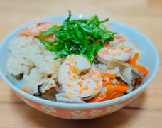トロえびと椎茸の炊き込みご飯作りました