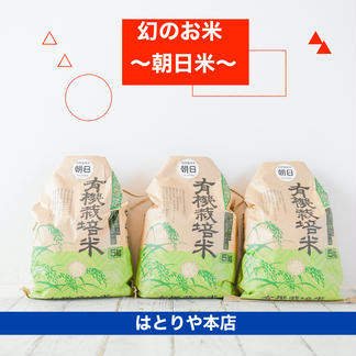 〜 「幻のお米 朝日米」 〜☆玄米／20kg (10kgを2個)〜 令和６年度産 自然栽培 農薬・化学肥料・除草剤不使用 20kg 米・穀物/玄米通販