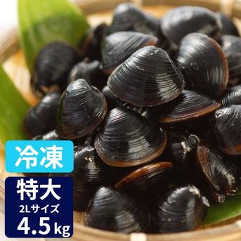 【送料無料】冷凍しじみ２Lサイズ4.5kg（900ｇ×5）（砂抜き済み） チャック付きパック入り 宍道湖産大和しじみ【北海道・沖縄へ発送不可】 宍道湖産大和しじみ2Lサイズ4.5kg(900ｇ×5）砂抜き済み 魚介類/しじみ通販