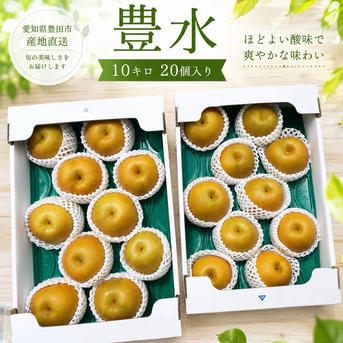 茨城県産　豊水　梨　秀品5キロ　4Lサイズ　12玉入り 豊水梨 20個 大玉 秀品 5キロ箱 2箱 ｜ 果物/梨 産直アウル 農家