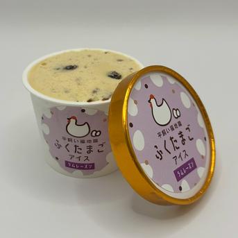平飼いふくたまごの卵アイス／アソート（6個セット） ノーマルアイス100ml×2個 ラムレーズンアイス100ml×2個 抹茶アイス100ml×2個 加工品/アイス通販