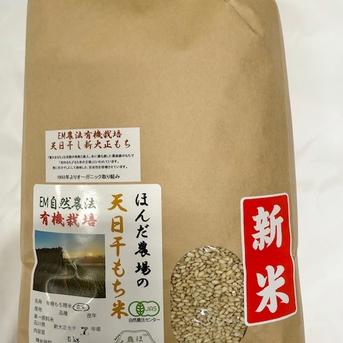 5kg 玄米 餅米 玄米 令和7年産 新米 有機栽培 天日干し もち米
