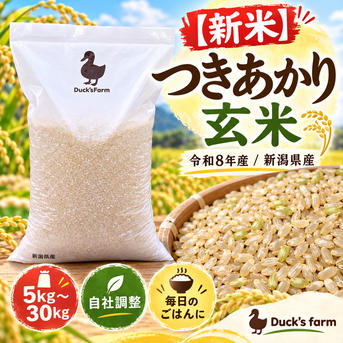 新米【令和8年産】新潟県産つきあかり 玄米20kg｜ふっくら大粒のお米