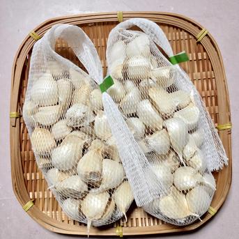 '26年産 6月15日堀り 生にんにく バラ 5kg 福地ホワイト6片 M~2L 小さめ ホワイト バラにんにく】600g 北海道産 福地ホワイト六片種