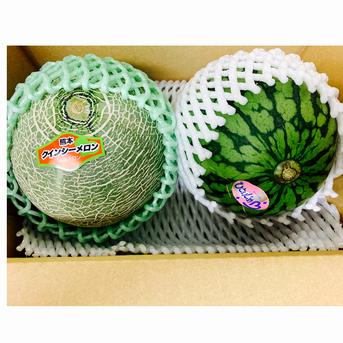 【選果落ち 訳あり商品】 熊本県産 赤肉メロン1玉＆小玉西瓜1玉  合計約1.7㎏ 【002】規格外 家庭用 贈答不可 加工用  クインシー レノン すいか スイカ めろん その他 果物 フルーツ 赤肉メロン1玉＆小玉西瓜1玉  合計約1.7㎏  果物/メロン通販