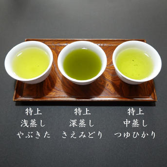 新茶リーフ】特上煎茶 3種セット （やぶきた・さえみどり・つゆひかり