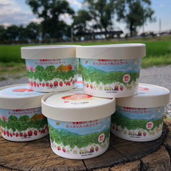 安曇野のいちごがたっぷり入ったジェラート6個セット 106ml×6個 加工品/加工品セット・詰め合わせ通販