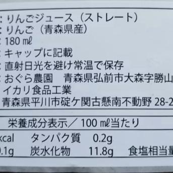 無添加りんごジュース　北斗、ぐんま名月、はるか 180mlサイズ6本入り×2　12本 飲料/ジュース通販
