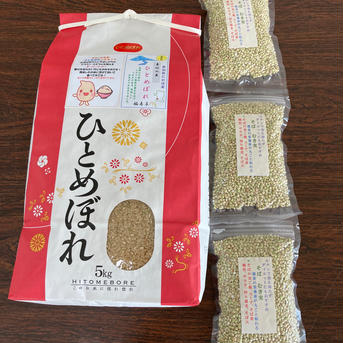 ひとめぼれ玄米5kgとそばむき実3袋のセット 5.6kg 米・穀物/お米セット・詰め合わせ通販