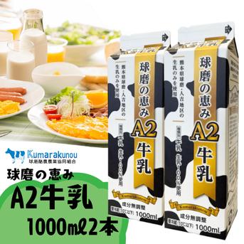 球磨の恵みA2牛乳 1,000mlx2パック ｜ 乳製品/牛乳 産直アウル 農家