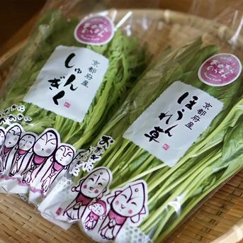 京都産 春菊専門農家の春菊とほうれん草春菊10袋　　ほうれん草10袋 春菊10袋　　ほうれん草10袋 野菜/野菜セット・詰め合わせ通販