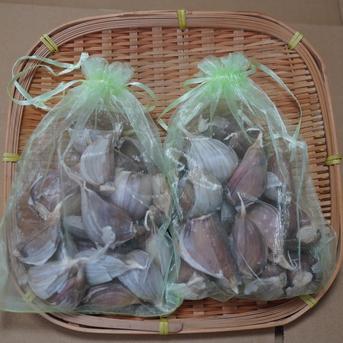 小さめ ピンク バラにんにく】400g 北海道産 北海道在来種 農薬不使用