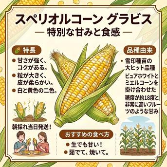 限定販売❣️粒が柔らかく甘いバイカラーとうもろこし（グラビス）皮つき 生が甘くて美味しい 新鮮で安全 安心な とうもろこし グラビス 6本