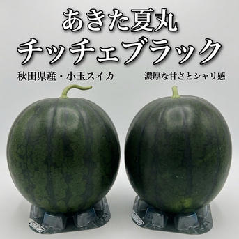 L-2L】あきた夏丸チッチェブラック 4玉 ｜ 果物/スイカ 産直アウル