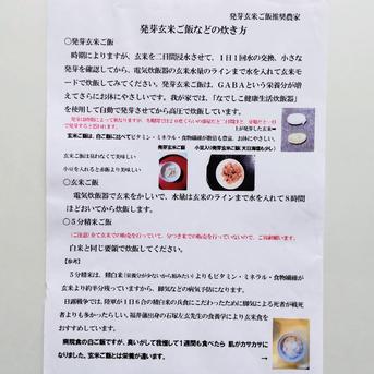 名水極味米 元気になる米づくり 7年産コシヒカリ 発芽用玄米20kg(10kg