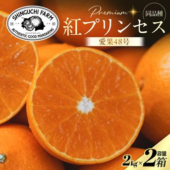 新品種】甘平×まどんな 紅プリンセスと同品種 家庭用 2kg×2箱 愛果48号