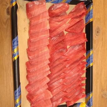 鉄板!!　上物マグロ　中トロさく　ダブルセット 天然上物マグロ中トロさく×2    合計250g以上　 魚介類/マグロ通販