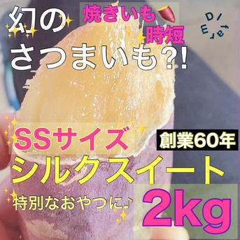 熟成さつまいも シルクスイート SSサイズ  2kg (箱こみ) 土つき　千葉県産 2022年もの　DIfarm 2kg 野菜/さつまいも通販