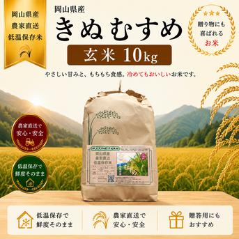 2026年 岡山県産 きぬむすめ 10kg 玄米 ｜ 米・穀物/玄米 産直アウル