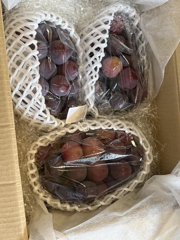 家庭用】紅色シャイン品種の大粒ぶどう バイオレットキング1kg2~4房