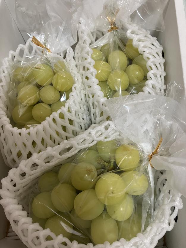 訳あり品BKシードレス2房シャインマスカット3房セット、マイハート